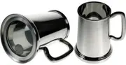 Kings Shilling Pewter Glass Bottom Tankard