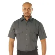 Dark Grey Short Sleeve Uniform Shirt - for Public Safety EMT or Security Guards