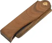 LALADEFIEE Folding Wooden Brush Portable Small Comb for Men Hair Cliers Green Sandalwood Beard Comb