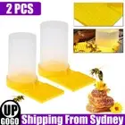 2PCS Bee Water Feeder Drinking Nest Cup Entrance Beekeeping Beekeeper Beehive AU