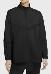 Nike Sportswear Tech Fleece Full Zip Oversized Fit Women Jacket Black CW4296