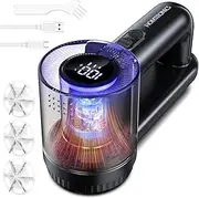 Electric Lint Shavers, [2000mAh Battery] [6-Leaf Blade] Homtronics Rechargeable Lint Remover with 3-Speed, LED Display, Dual Protection, Fabric Shaver Perfect for Clothes, Sweater, Couch (Black)