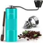 Manual Coffee Grinder Aqua Sky Color Stainless Steel Conical Burr Coffee Grinder