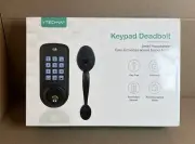 Keyless Entry Door Lock Deadbolt with Handle - Matte Black - New in Box