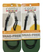 Cantu Extra Long Adjustable Snag-Free Hook Elastic Bands - 4 Bands Total
