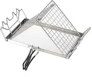 Folding Camp Stove Toaster Stainless Steel Bread Toaster Rack for Camping Backpacking Picnic