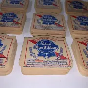 Set of 10 Vtg Pabst Blue Ribbon PBR Cardboard Beer Coasters NOS Free Shipping