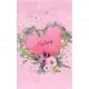 Kelsey: Personalized Small Journal - Gift Idea for Women & Girls (Pink Floral Heart Wreath)