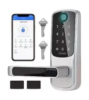 Keypad Door Lock with Handle,Smart Locks for Front Door,Smart Door Lock with ...