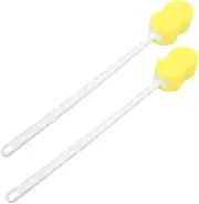 minkissy 2-piece Long Handle Shower Back Sponge Bath Scrubber Body Exfoliating Brush for Men/women
