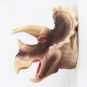 Dinosaur Hand Puppets Realistic Soft Rubber Toys Dino Party Creature Triceratops