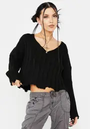 Reminders Distressed Sweater