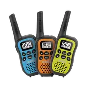 Uniden UH45-3 - UHF CB Handheld Radio (Walkie-Talkie) with Kid Zone – Triple Colour Pack