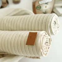 在飛比找樂天市場購物網優惠-天然彩棉 有機棉 單面針織 寶寶布料 間色條紋 GT594
