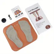 NNETM Rechargeable 3D Foot Massager Pad – Foldable Acupressure Mat – Orange