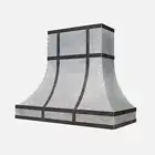 Zinc Iron Rustic Handmade Custom Range Vent Hood kitchen Canopy with Black Bands