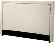 OIKITURE King Single Bed Headboard Pine Wood Frame, Beds Head Frame Modern Design Easy Assemble, 115x100x6.5CM, Beige