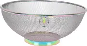 FOYTOKI Stainless Steel Mesh Colander Kitchen Draining Bowl Mesh Strainer Fine Mesh Rice Sifter Rice Washing Bowl Fruit and Vegetable Rinser