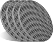 4 Pcs Trivets for Hot Dishes, Kitchen Heat Resistant Silicone Trivet, Extra Thic