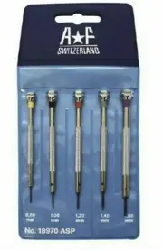 Professional Top Quality Swiss AF Watch flat head blade Screwdriver 5 pc Set NEW
