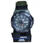 Casio Men's Quartz Day/Date Indicator Green Nylon Band 53mm Watch MRW210HB-3BKC