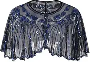 [HEYDHSDC] Women's 1920S Shawl Beaded Sequin Deco Evening Cape Flapper Cover Up Blouse Banquet Stage Formal Dresses Shawl Clothes