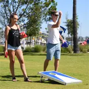 Red and Blue Edition Aluminum Cornhole Game (0.9m x 0.6m Tailgate Size).