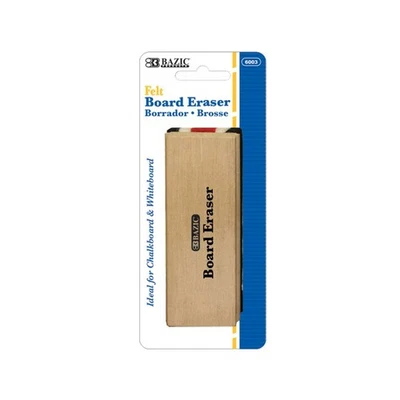BAZIC Felt Chalkboard/Whiteboard Eraser, pack of 24