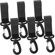 Vaguelly 6pcs Stroller Hooks Durable Plastic Clips for Hanging Diaper Bags Shopping Bags and More Rotatable Stroller Convenient Organizer for Parents