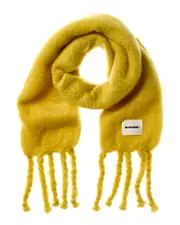 Jil Sander Logo Long Mohair & Wool-Blend Scarf NoSize Yellow