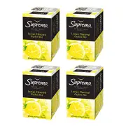 Supremo Lemon Flavored Black Tea [4 PACK] - 80 Tea Bags in total