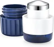 Fullicon 3 in 1 Pill Crusher Fine Powder with Stainless Steel Grinding Head, Pill Grinder for Elderly & Pet, Pill Cutter Splitter with Storage, Pill Cutter Splitter for Small and Tiny Pills with Free Brush (Indigo)