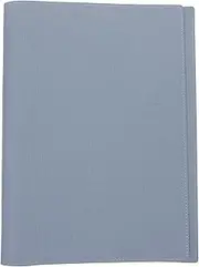 BESPORTBLE A4 Leather 4 Ring Binder Cover - Refillable Notebook Holder for Personal Journals - Blue Loose Leaf Organizer Stylish and Binder Shell for School and Office Use