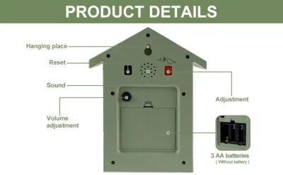 Cuckoo Clock with Chimer Minimalist Cuckoo Sound Clock with Pendulum typCk