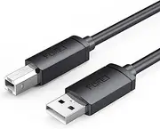 FORE 1m MIDI Cable Type-B for Musical Instrument Compatible with MIDI Keyboard, Electronic Piano/Drum, Synthesizer, Audio Interface USB 2.0 Black 1m Type-B to A