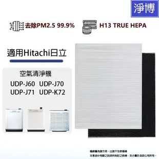 Hitachi日立適用UDP-J60 UDP-J70 UDP-J71 K72 EPF-CX40F空氣清淨機HEPA濾網心