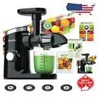 Versatile Slow Masticating Juicer with Juice & Pulp Separation, Dishwasher Safe