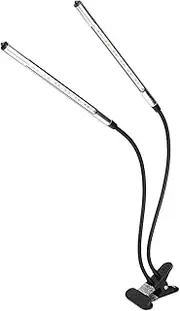 18W Double Head LED Plant Grow Clip on Light Lamp USB Charging Timing FX001G 2