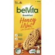 Belvita Breakfast Biscuits Honey & Nut With Chocolate Chips 6 Pack 300g