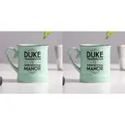 2PK Boxer Gifts Duke Trumpington Victoriana Ceramic Mug w/ Handle Tea Drinkware