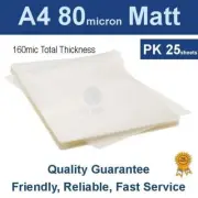 A4 Laminating Pouches Film 80 Micron Matt (PK 25)