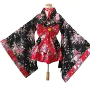 Sakura Anime Costume Japanese Kimono Vintage Original Tradition Silk Yukata