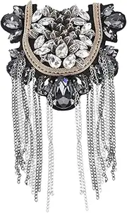 WEKAMOS Hand Stitched Beaded Rivet Tassel Sewing Patch DIY Brooch Accessories for Hats Clothing Bags and Craft Projects Durable Design with Vibrant Patterns
