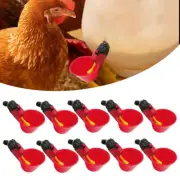 20pcs Automatic Cups Water Feeder Drinker Chicken Waterer Poultry Chook Bird