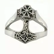 Stainless Steel Thor's Hammer SZ 11 ring