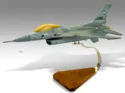 General Dynamics F-16 USAF Desk Wood Airplane New Model Small Scale 1/48
