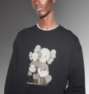 Uniqlo x Kaws UT Long-Sleeve Graphic Sweatshirt Black Size X-Small