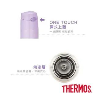 【THERMOS膳魔師】不鏽鋼吸管真空保冷瓶550ml(FHL-551CM-CRW 聖誕禮物)