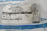 SWAGELOK SS-400-71-2 BULKHEAD FEMALE CONNECTOR 1/4" TUBE X 1/8" NPTF 316 SS