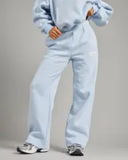 [Malibu Lounge] Malibu Lounge Women's Sweat Pants in Light Blue/Cream Size Small S Light Blue/Cream